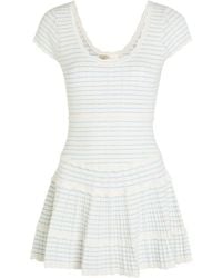 LoveShackFancy - Elisavette Striped Pointelle Knit Mini Dress - Lyst