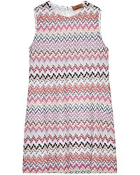 Missoni - Zigzag-intarsia Metallic-knit Mini Dress - Lyst