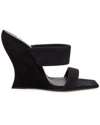 Alaïa - Wave 110 Suede Wedge Mules - Lyst