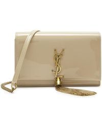 Saint Laurent - Kate Patent Leather Wallet-on-chain - Lyst