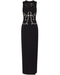 Huishan Zhang - Izmara Crystal-Embellished Crepe Maxi Dress - Lyst