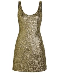 Emilia Wickstead - Einna Metallic Cloqué Mini Dress - Lyst