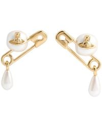 Vivienne Westwood - Claude Small Faux Pearl Drop Earrings - Lyst