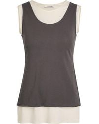 Voranida - Tor Layered-Effect Cotton Tank Top - Lyst