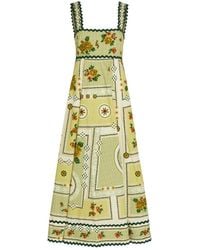 ALÉMAIS - Dixie Printed Cotton-Poplin Midi Dress - Lyst