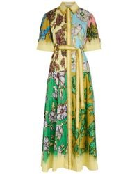 ALÉMAIS - Jerry Floral-Print Cotton Midi Shirt Dress - Lyst