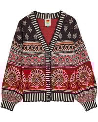 FARM Rio - Ainika Groove Patterned Cotton Cardigan - Lyst