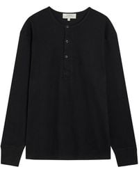 Studio Nicholson - Round-Neck Cotton Henley T-Shirt - Lyst