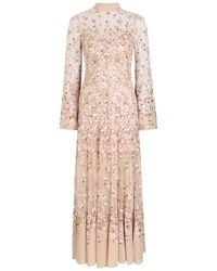 Needle & Thread - Sylvia Rose Floral-Embroidered Tulle Gown - Lyst