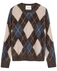 Lisa Yang - Margy Argyle Brushed Cashmere Jumper - Lyst