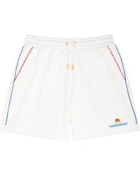 CASABLANCA - Monogram-Jacquard Towelling Cotton-Blend Shorts - Lyst