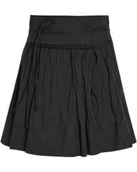 Lemaire - Crinkled Cotton-Blend Mini Wrap Skirt - Lyst