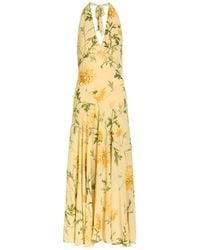 Reformation - Briony Panelled Floral-Print Georgette Midi Dress - Lyst