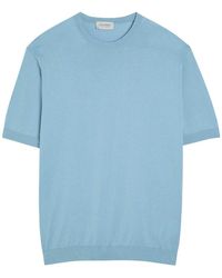John Smedley - Torin Fine-Knit Cotton T-Shirt - Lyst