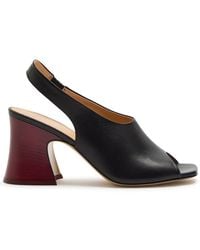 Chloé - Janis 80 Leather Slingback Sandals - Lyst