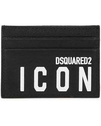 DSquared² Icon Black Leather Card Holder