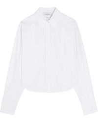 Sportmax - Pleated Cotton-Poplin Shirt - Lyst