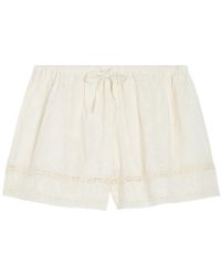 SOLAQUA - Beau Embroidered Cotton Shorts - Lyst