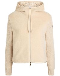 Moncler - Hooded Wool-Blend And Teddy Jumper - Lyst