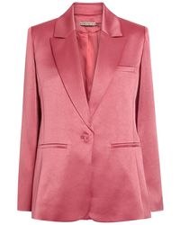 Alice + Olivia - Billie Satin Blazer - Lyst