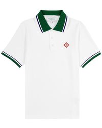 Casablancabrand - Logo Cotton Polo Shirt - Lyst