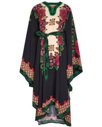 La DoubleJ - Karis Floral-Print Crepe Midi Kaftan Dress - Lyst