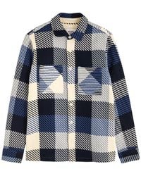 Wax London - Whiting Checked Cotton-Blend Overshirt - Lyst