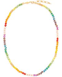 Anni Lu - Tennis Kinda 18kt Gold-plated Beaded Necklace - Lyst