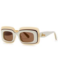 Loewe - X Paula'S Ibiza Layered Rectangle-Frame Sunglasses - Lyst