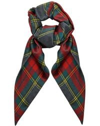 Vivienne Westwood - Logo-Embroidered Tartan Silk Scrunchie - Lyst