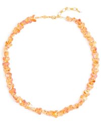 Anni Lu - Butterfly 18kt Gold-plated Beaded Necklace - Lyst