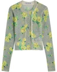 Acne Studios - Floral Mohair-Blend Cardigan - Lyst