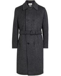 Oliver Spencer - Double-Breasted Belted Wool-Blend Coat - Lyst