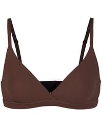 Skims - Stretch-Jersey Crossover Bralette - Lyst