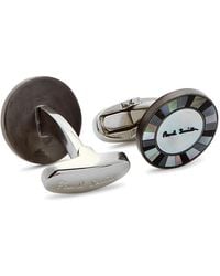 Paul Smith - Mother-Of-Pearl Striped Cufflinks - Lyst