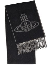 Vivienne Westwood - Orb-Intarsia Wool Scarf - Lyst