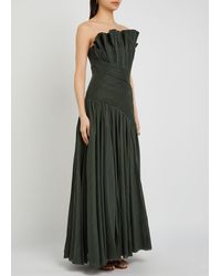 chinese dress ladies The Aurelia One-Shoulder Pleated Metallic Gown – kismet + sage main image 1