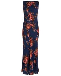 Reformation - Prescott Floral Print Chiffon Maxi Dress - Lyst