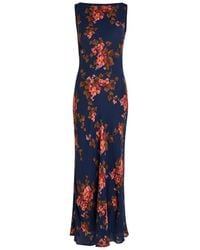 Reformation - Prescott Floral Print Chiffon Maxi Dress - Lyst