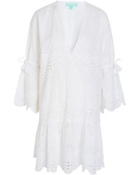 Melissa Odabash - May Embroidered Cotton Mini Dress - Lyst