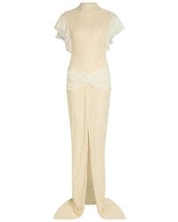 De La Vali - Noor Ruffled Lace Maxi Dress - Lyst