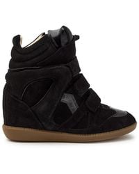 Isabel Marant - Bekett Panelled Leather And Suede Sneakers - Lyst