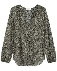 Matteau - Voluminous Printed Cotton-Blend Blouse - Lyst