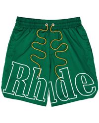 Rhude - Logo-print Nylon Track Shorts - Lyst