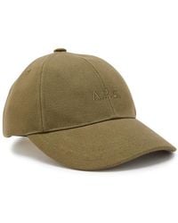 A.P.C. - Casquette Charlie Logo-Embroidered Canvas Cap - Lyst