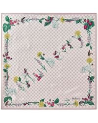 Mulberry - Floral-Print Silk Twill Scarf - Lyst
