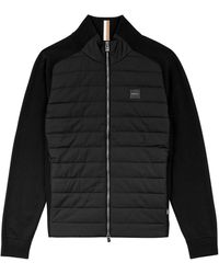 BOSS - Quilted Shell And Cotton-Blend Jacket - Lyst