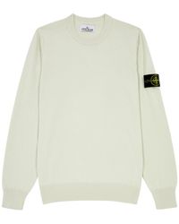 Stone Island - Logo Cotton Jumper - Lyst