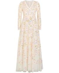 Needle & Thread - Sequin Paradise Floral-Embellished Tulle Gown - Lyst