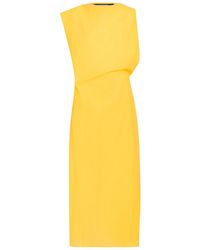 Jacquemus - La Robe Drap Draped Cotton-Blend Midi Dress - Lyst
